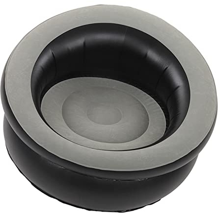 OVAQUIXI Aufblasbare Couch, Ergonomisches Design, Schnelle Ventilbeflockung, Luftsofa, Tragbar, Leicht, für Wohnzimmer, Schlafzimmer, Camping, Reisen (Gray)