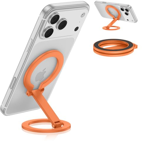 Magnetic Phone Grip Holder for MagSafe Ring Stand for iPhone 17 Pro Max 16 16 Plus 15 14 13 12, Samsung S26 S25 S24 FE S23 S22 A16 A17 5G A36 A56, Dual Sided Magnetic Ring Stand for MagSafe Phone Case