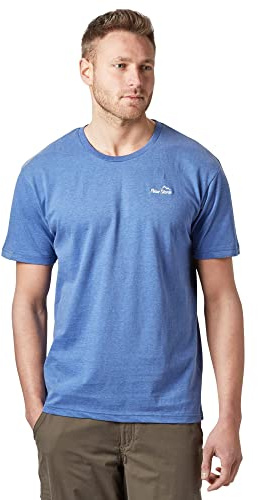 Peter Storm Men's Heritage II Short Sleeve T-Shirt made with 100% Cotton, Men's Casual T-Shirt, Outdoors, Walking, Trekking, Hiking and Camping Clothing, Blue, XL