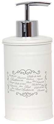 MSV Seifenspender Paris Flüssigseifen-Spender, 7 x 7 x 16 cm Creme