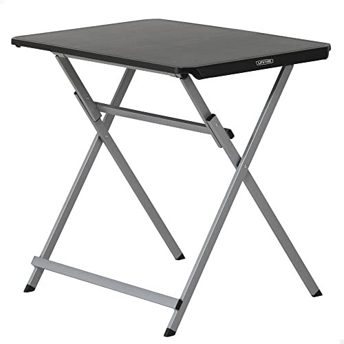 Lifetime 92210 - Mesa Auxiliar Plegable Negra | Mesa Plegable portátil Medidas 75x52, Altura 66cm | Incorpora asa para fácil Transporte | Fácil almacenaje | Resistente y Ligera
