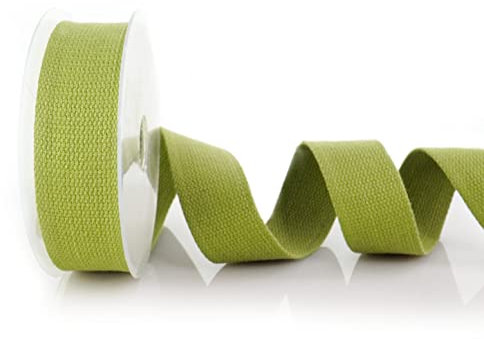 Trimz Trimz1905-5-30-31 Strapazierfähiges Baumwollgewebe, Baumwolle, olivgrün, 5m x 30mm, 5 Meter