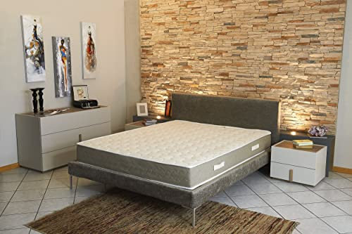 Literie Julien Latex-Kontaktmatratze, 120 x 200 x 23 cm, sehr fest – Stoff 100 % Baumwolle – 7 Komfortzonen – sehr atmungsaktiv