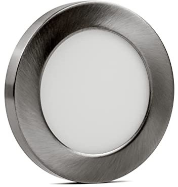 INNOVATE LED Deckenleuchte Magnetic Cover 6W | 3 Lichtfarben Deckenlampe Rund | IP44 Wandlampe Bad | 500 Lumen Wandleuchte flach | LED Panel Weißdynamisch | 14cm Silber