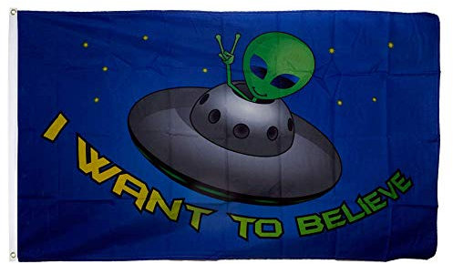 Flaggenfritze® Flagge/Fahne Alien Ausserirdisches UFO - 90 x 150 cm