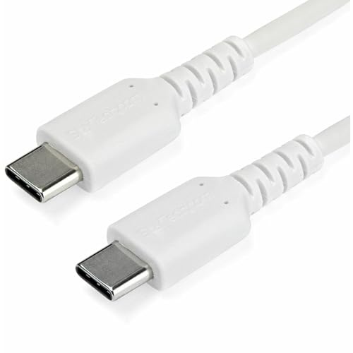 StarTech.com RUSB2CC1MW USB C Kabel (1m, hochwertiges USB 2.0 Typ-C Datenübertragungs- und Ladekabel, St/St) weiß