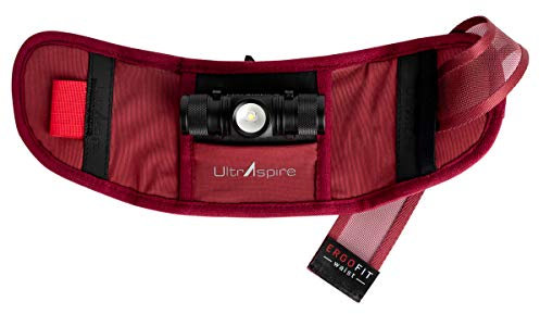 UltrAspire Lumen Ally Taillengürtel (Licht nicht im Lieferumfang enthalten), Burgunderrot/Kirschtomate, universell (71,1 cm - 101,6 cm), Burgunderrot/Kirschtomate, Universal (28- 40), Taillenlicht