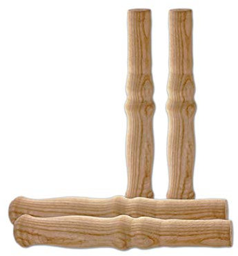 BigDean 4 XXL Holzgriffe für Schiebkarre/Schubkarre ca. 23,5 cm lang 2,5 cm Durchmesser - Hochwertig, flexibel, bereichernd - Ideal für Fast Jede Schubkarre/Sackkarre