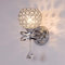 Mengjay Moderne Stil Kristall Wandleuchte Schlafzimmer Wandlampe Gang Wohnzimmer Wandbeleuchtung Wandleuchte Halterung E27 Sockel,Silber(Birne nicht enthalten)