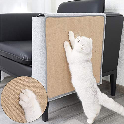 Sunnyushine Katzen Kratzmatte Kratzschutz Sofa Sisal Kratzteppich Für Katze Couch Katzenkratzmatte Kratzbäume Kratzbretter Matten Verschleißfest Bissfestes Kratzkissen Für Möbel Stuhl Couch 140X92cm