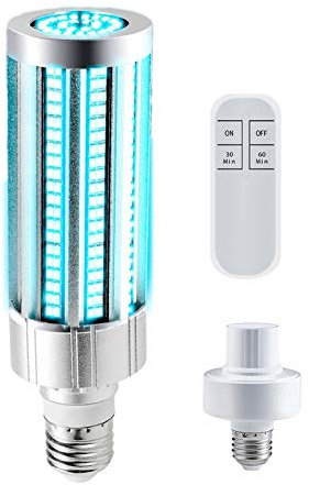 60W UV germicida della lampada, UVC ozono Sterilizzazione Lampadina, E27 LED Disinfettare Ultraviolet Remote Timing controllo antibatterico Lampade,Bulb + remote control