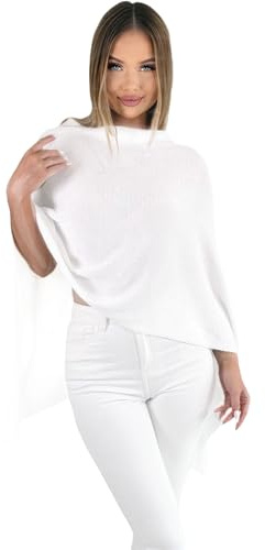 Mississhop Poncho aus Mischgewebe für Damen Cape Überwurf One Size