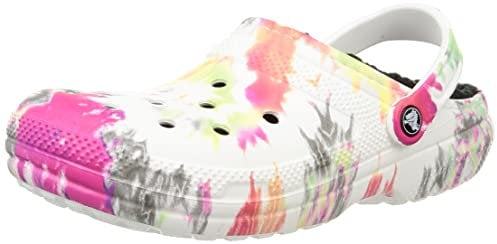Crocs Unisex-Erwachsene Classic Lined Tie Dye Clog, Gebürstete Batikfärbung, 45/48 EU