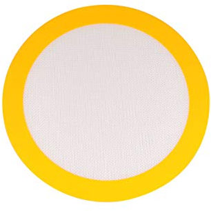 Yardwe Silicone Baking Mat 10 Inch, Round Non- Stick Baking Sheets Mat Liner Food Safe Cake Pan Mat Heat Resistant Macaron Pizza Baking Mat (Random Color)