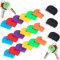 Couvres Clés Caches de Clés Flexibles,Cap Clé Flexible Key Caps Covers pour Identification de Clés Facile 8 Couleurs 24 pièces