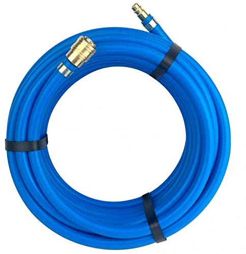 ULTRAFLEX 20B (SET) Innen ø 9mm (3/8 Zoll), Länge 1m - Druckluftschlauch mit Druckluftkupplung & Stecknippel, 7.2 Kupplung, Kompressorschlauch, flexibel, blau