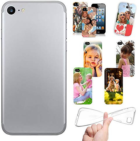 Stileitaliano personalisierte handyhülle kompatibel mit iPhone 8 hülle selbst gestalten mit Foto und Text Silikon TPU