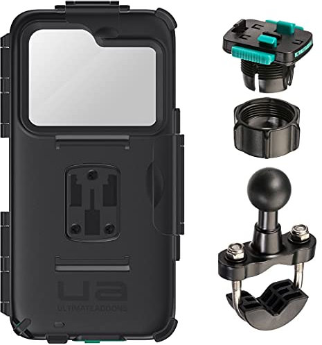 Ultimateaddons Aluminium U-Bolt Motorcycle Mount + Case Compatible with Apple iPhone 12 Pro Max