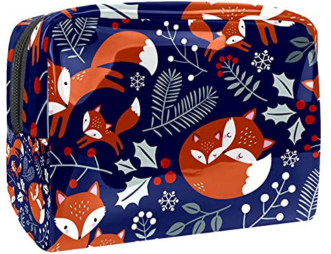 personnalisée Trousse de Toilette Renard Rouge Cadeau Anniversaire, Cadeau Femme, Trousse Bijoux, Cadeau personnalisé 18.5x7.5x13cm