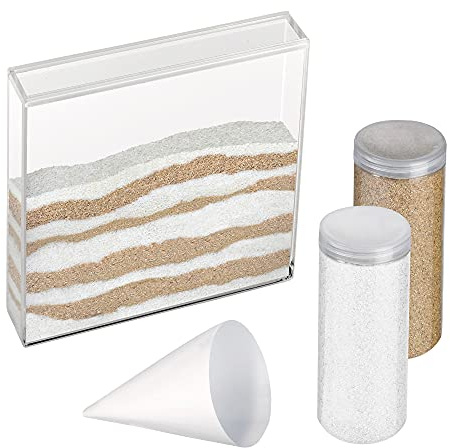 Lillian Rose Unity Zeremonie-Set aus Acryl, mit 2 Behältern mit farbigem Sand, 3,2 cm, transparent