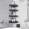 Sotfamily Duschablage ohne Bohren Ecke, 4 Stück Duschregal Badregal ohne Bohren mit Klebepad, Rostfreier Kunststoff Shampoo Halterung für Dusche für Badezimmer, Schwarz