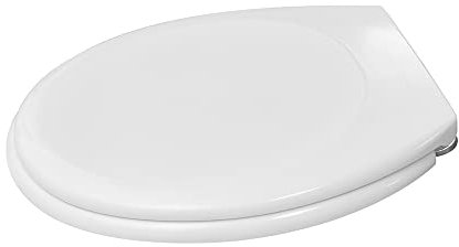 Inbagno Sedile WC dedicato Nero Ceramica Iceberg, in Termoindurente Bianco, con Chiusura Ammortizzata Soft Close e Sgancio Rapido
