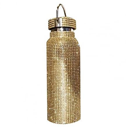 Jing Ger Diamante Creativo Thermos Botella de Acero Inoxidable Frasco de vacío Botella de Agua Temperatura Termos Thermos Cup Regalo for Adulto (Color : 350ML Gold)