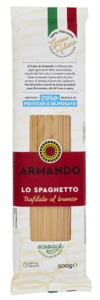Armando, Lo Spaghetto, Pasta di Semola di Grano Duro di Filiera 100% Italiano - Trafilato al bronzo - 20 confezioni da 500 gr