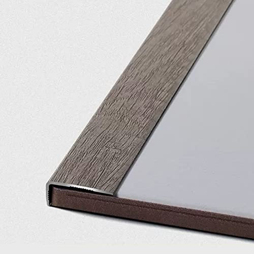 ANEEZ Übergangsprofil Bodentreppen-Übergangsleiste, Kantenschutz für Laminatböden zu Fliesen, L-förmiger Eckenschutz, Treppenschwellenleiste, Körnung (Size : Style2)