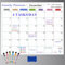Large Monthly Planner Whiteboard starts from Monday, 6 lines for all dates with Weekly and Daily functions by Mgala. Dry Erase Calendar 50.5x42cm, Magnetic White board Family Calendar 2025