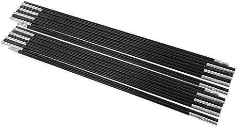 KIMISS Camping en Fibre de Verre de 4,9 M, Barres de Support Extérieures pour Poteau de Tente de Remplacement Kit de Cadres D'auvent Pliable pour Poteau de Tente