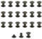 JJWNMLL Lot de 20 vis Chicago M5x7mm Chicago Vis de reliure Chicago Rivet à clous en métal Vis Chicago à tête cruciforme pour ceinture en cuir Bricolage Livre de scrapbooking - couleur bronze