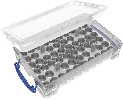 Feldherr Farbhalter Set kompatibel mit 4l Really Useful Boxes - 56 Citadel Farbtöpfchen (18 ml / 24 ml), Farbe:Grau, Really Useful Boxes:mit 4 l Box