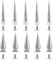 GORGECRAFT 30 Set 2 Misure 20MM 40MM Borchie A Punta Argento Cono Punk Rotonde Punte Rivetti Borchie A Vite Grandi Punte A Vite In Metallo Lunghe per Artigianato Fai Da Te Abbigliamento Giacche Scarpe