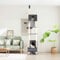 ZEYUAN Floor to Ceiling Cat Tree Dark Grey 277-303 cm,Cat Tree Tower Scratching Posts Multilevel Cat Climbing House with Condos & Ladder Cat Activity Centre for Indoor Cats