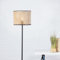 Lightbox Nature Stehlampe - 154 cm Höhe, Ø 30 cm - Stehleuchte mit geflochtenen Rattan Schirm & Schalter - für Wohnzimmer - E27, max. 60 W - aus Metall/Rattan - in Hellbraun/Schwarz