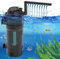 Silkwish 400L/H Innenfilter Aquarium,4W Aquarium Pumpe mit Filter mit 3W UVC Lampe und Timer Einstellbarer,Aquarium Filter Schwammfilter für kleine Aquarien, Schildkrötenbecken,Tan
