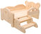 BUGUUYO 1 Satz Haustierbett Aus Massivem Holz Zwerghamsterhaus Kleintierversteck Hamsterhaus Spielzeug Kletterleitern Spielen Spielzeug Kleine Tierplattform Hölzern Haushalt Minibett