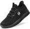 STQ Zapatillas Mujer Deportivas Sin Cordones Non Slip Ligero Slip-on Zapatos Deportes Ligeros para Caminar Todo Negro 38 EU