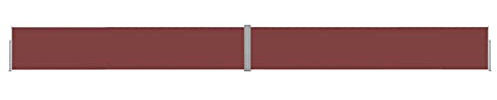 Gecheer Cortina lateral retráctil para patio, 140 x 1200 cm, marrón, toldo lateral retráctil, cortina biombo lateral, cortavientos para balcón, cortavientos, protección solar