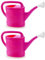 ACAN Tradineur - Pack de 2 Regaderas de plástico - Capacidad 6 litros - Utensilios de jardinería, riego, casa, balcón, terraza, Patio - Color Fuscia