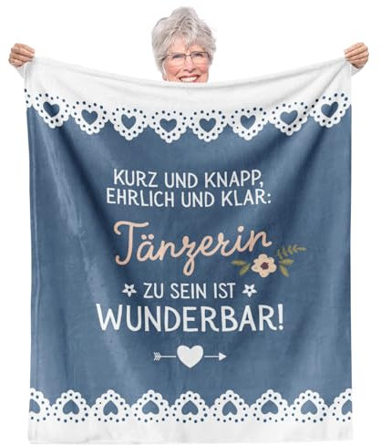 Facepot Tänzerin Geschenk Kuscheldecke (130x150cm) - Geschenke für Ballerina zum Geburtstag, Auftrittserfolg oder Ballett-Abschluss - Tänzerin zu Sein ist wunderbar