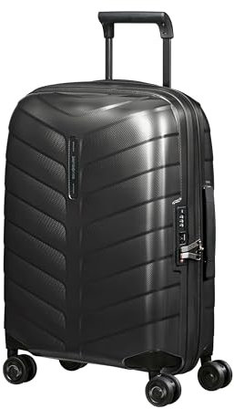 Samsonite Attrix - Spinner S, Erweiterbarer Handgepäck, 55 cm, 38/44 L, Schwarz (Anthrazit)