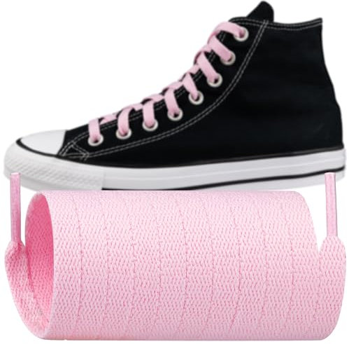 Endoto Lacci per Converse scarpe, laccio stringhe di ricambio piatti Shoelaces Laces per Uomo Donna (Rosa, 55 pollici)