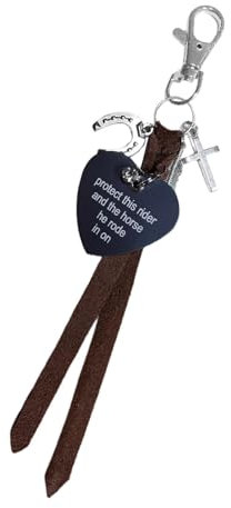 Vbnuyhim Porte-clés western, porte-clés de cowboy, breloque en forme de fer à cheval vintage, breloque en forme de cœur, selle en cuir avec clip, porte-clés en fer à cheval pour cavaliers, amateurs de