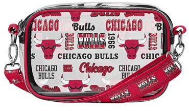 FOCO Unisex NBA Team Logo Stripe Clear Crossbody Bag Umhängetasche, Retro-Druck