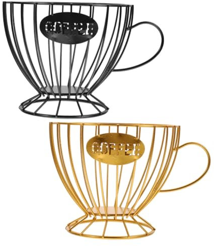 Amosfun 2stücke Kaffee Pod Halter Aus Eisen Praktischer Aufbewahrungskorb Für Kaffeepads Für Küche Oder Büro Als Lagerung Für Kaffeebeutel Und Snacks