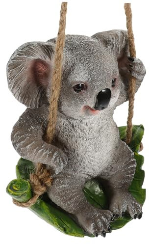 PHENOFICE Koala-Ornament Aus Harz Entzückende Koala-Figur Hängendes Koala-dekor Für Garten Kompakte Koala-Statue Accessoire