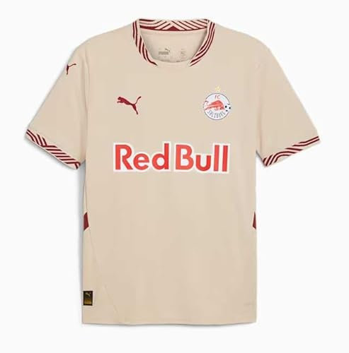 PUMA FC Red Bull Salzburg Ausweichtrikot 24 25 beige RBS Third Shirt 3rd Jersey, Größe:XL