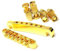 Gitarrenbrücken-Bausatz 1 Set Gitarrensteg Saitenhalter-Kit Mit Bolzen Für Obere Und Untere Saitenbrücke Kompatibel Mit Les Paul Sg E-Gitarre